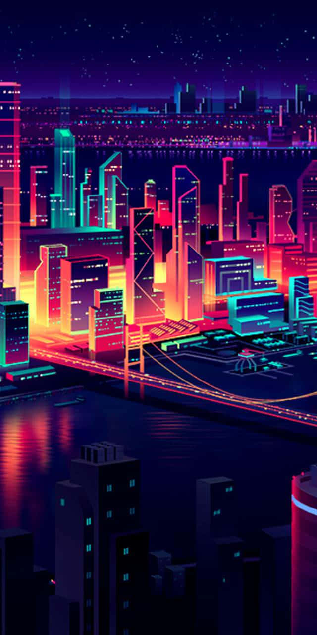 Utforskadet Bländande Ljuset I Neon City