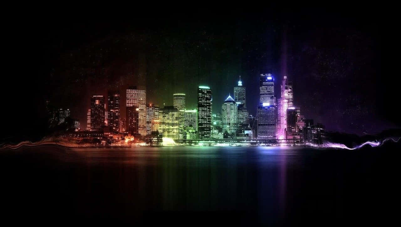 Neon City Background