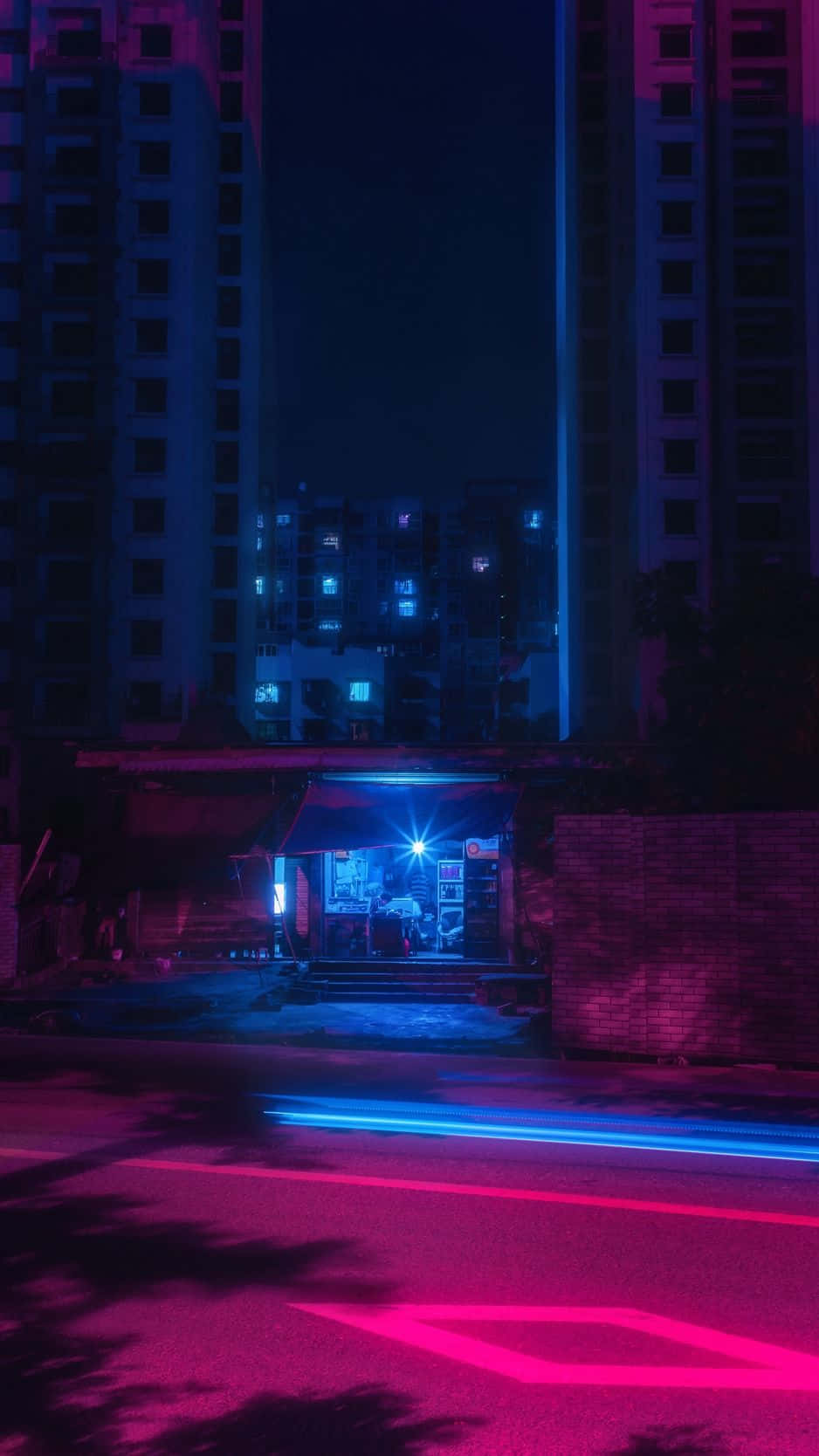 Neon City Background