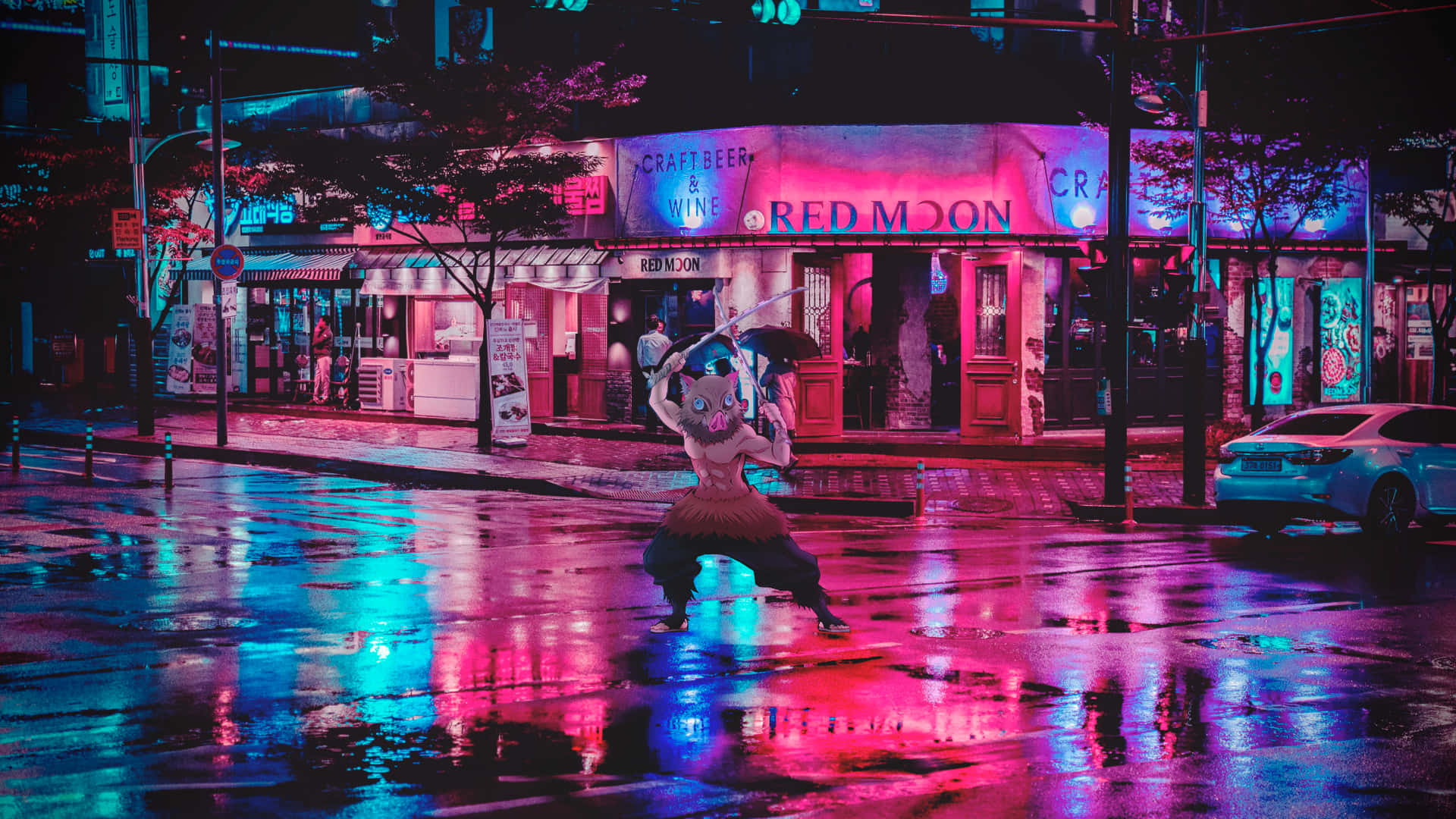 Neon City Inosuke Pfp Wallpaper