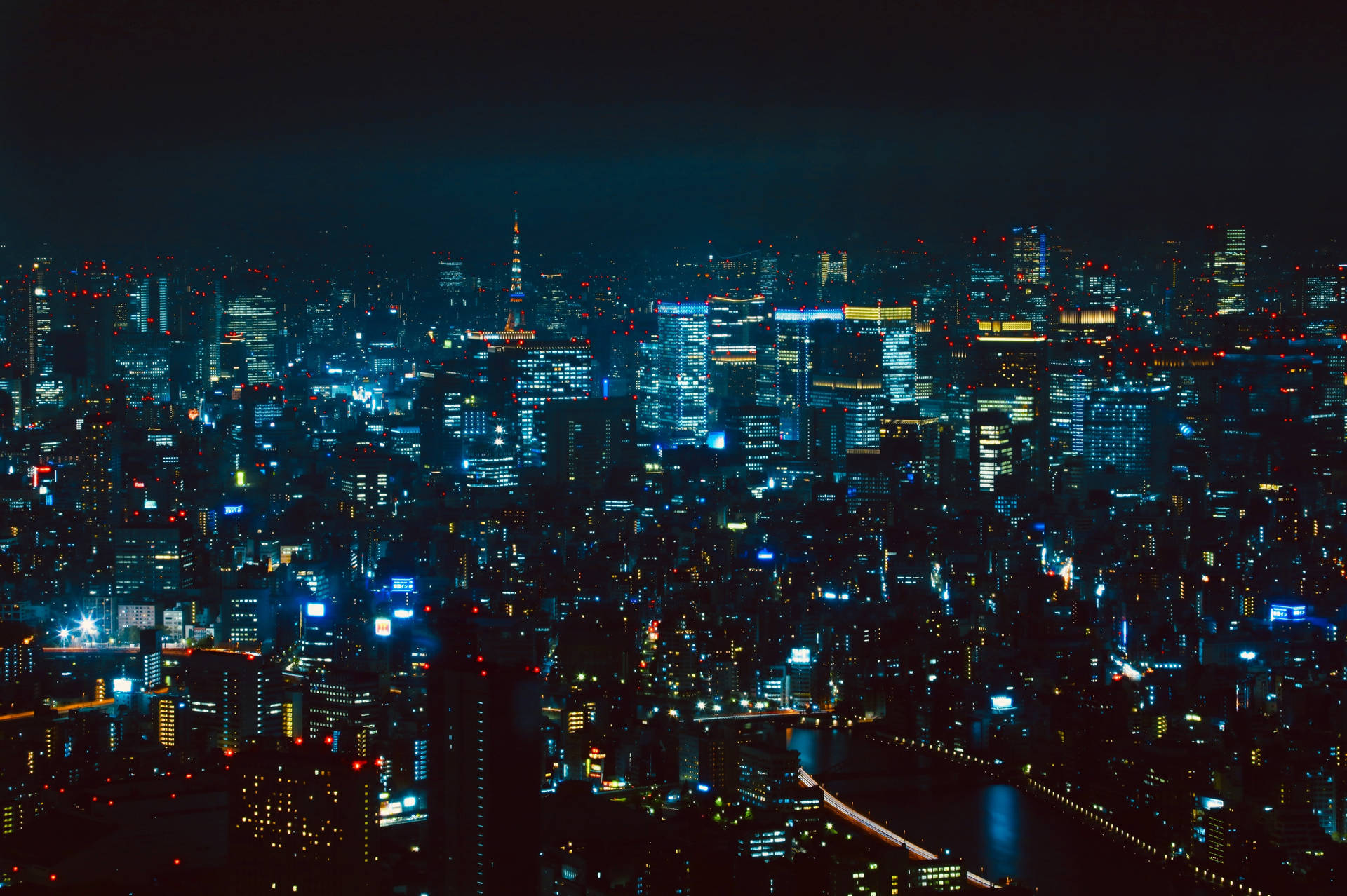 Neon City Lights Of Tokyo