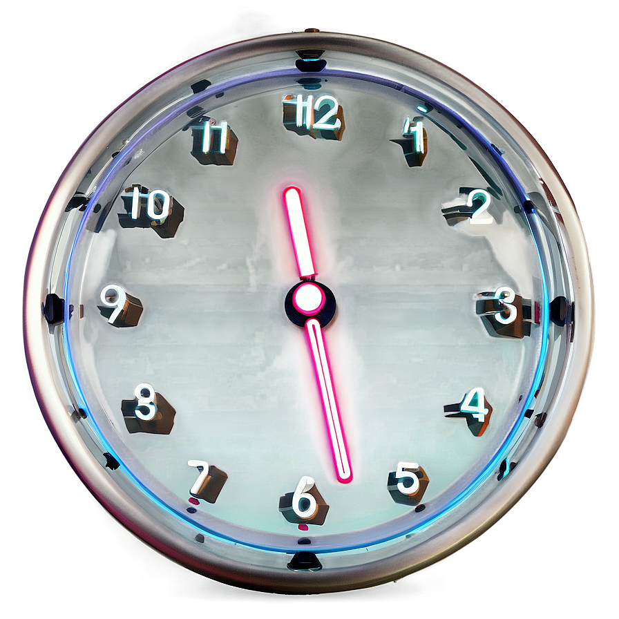 Neon Clock Cliparter Png 75 PNG