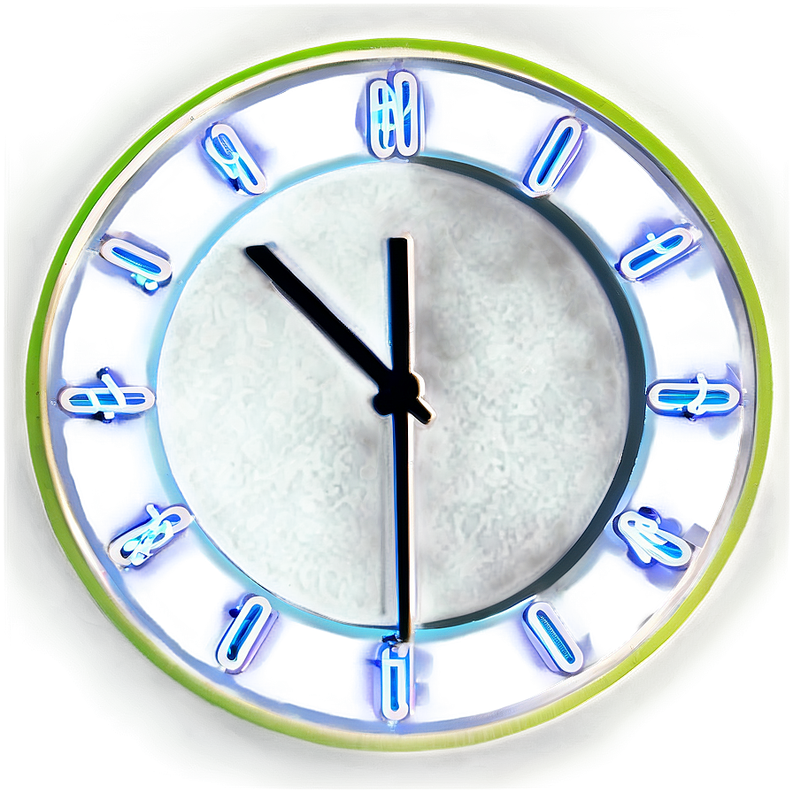 Neon Clock Cliparter Png Vng83 PNG