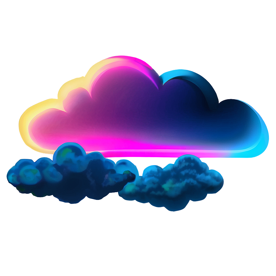 Neon Clouds Png 04292024 PNG