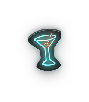 Neon Cocktail Sign PNG