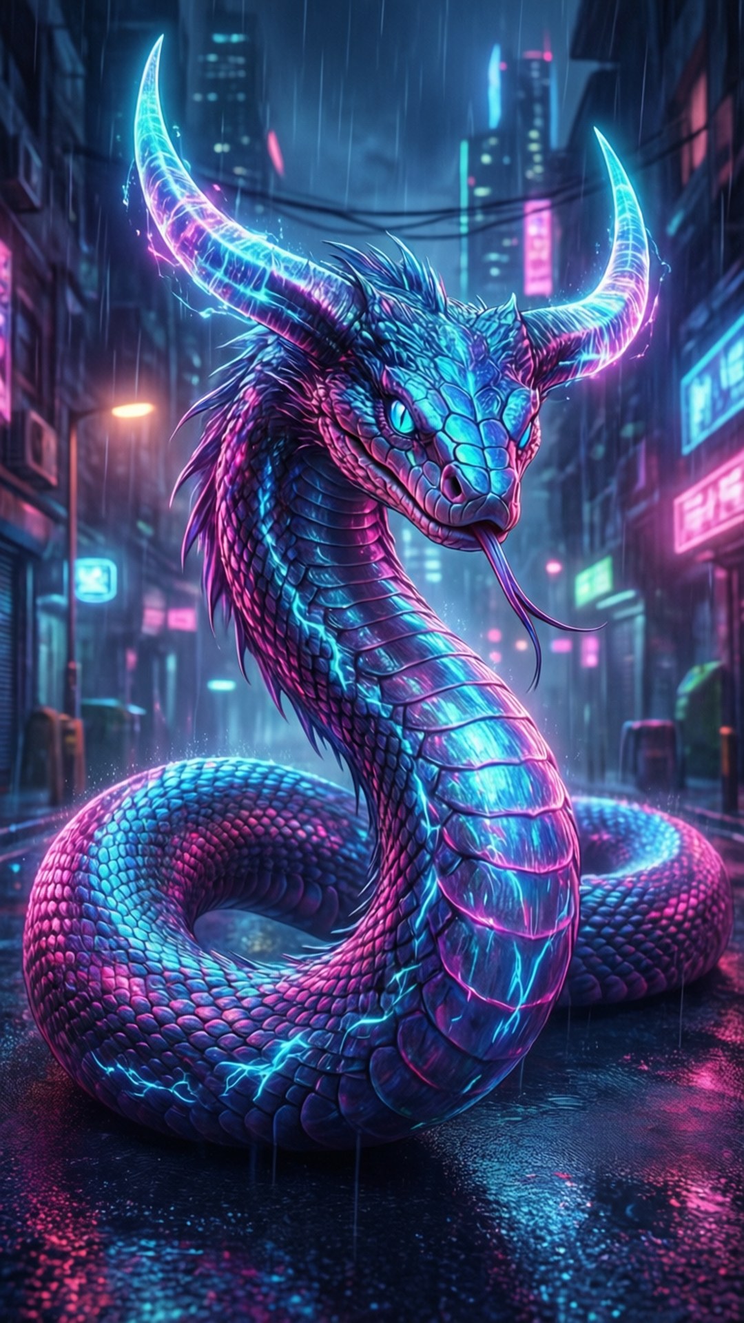 Neon Coil Wallpaper