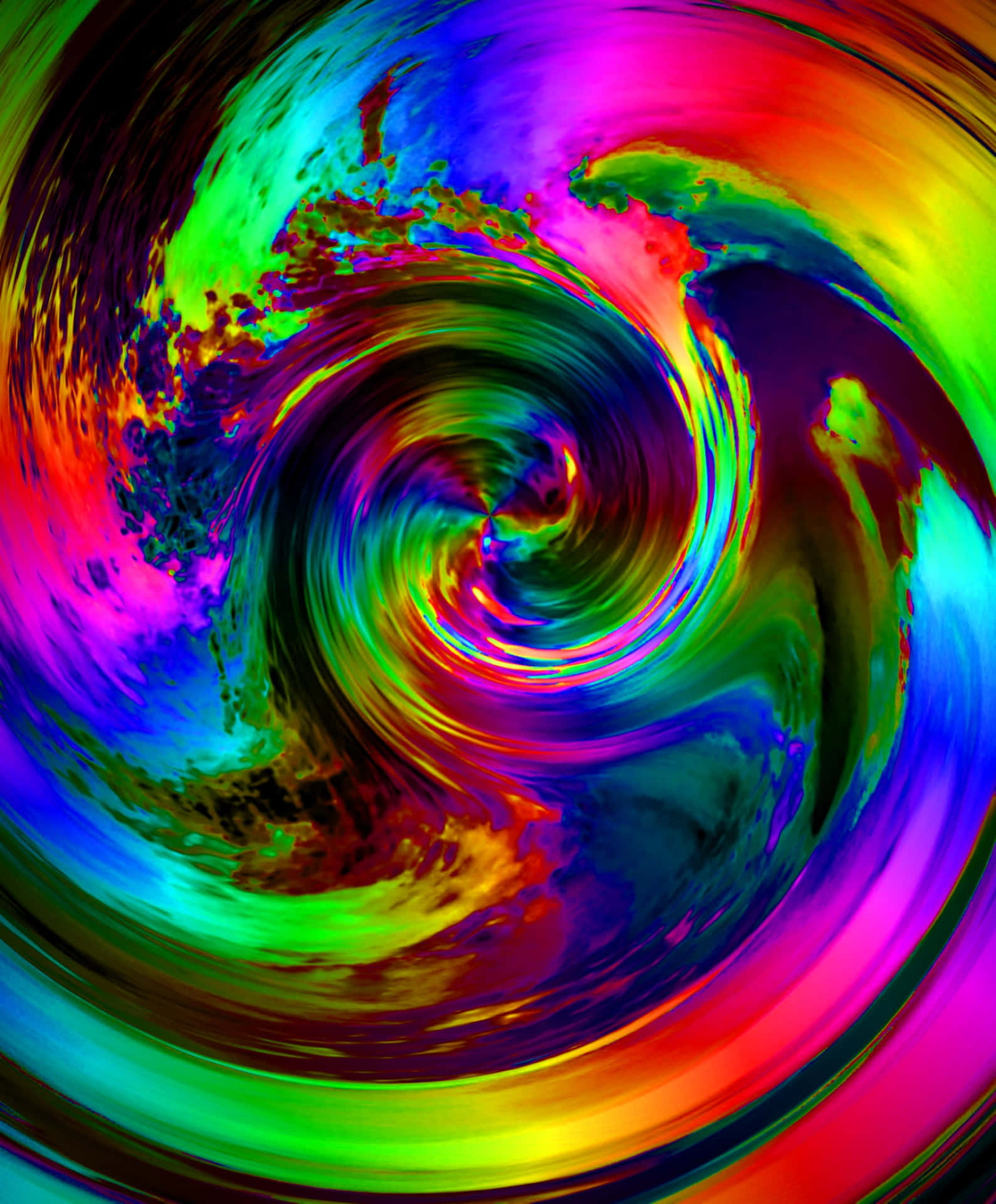 A Colorful Swirling Spiral