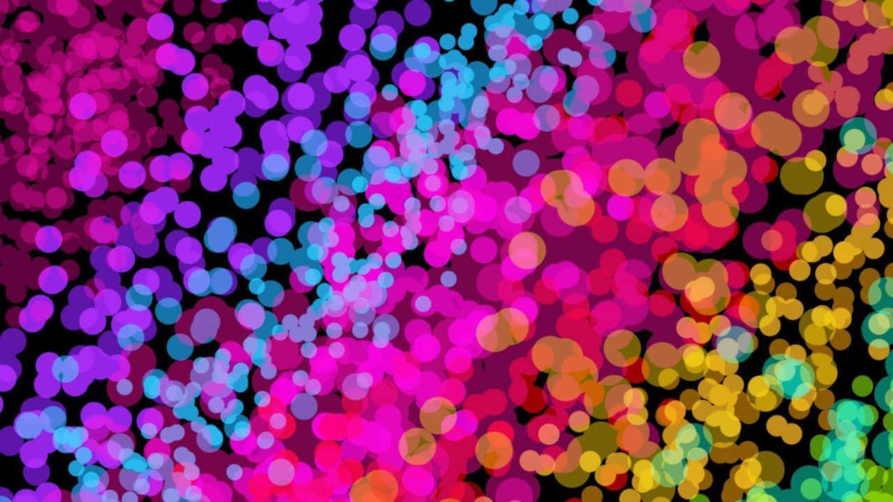 A Colorful Background With Many Colorful Circles