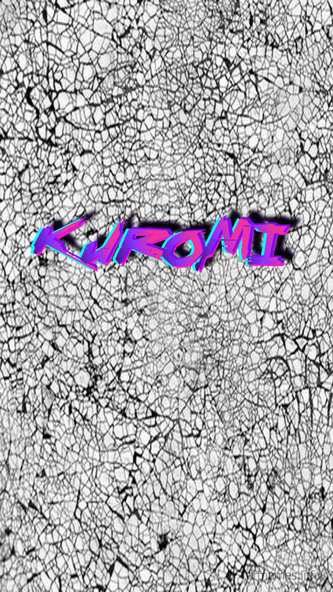 Neon Coloured Kuromi Text