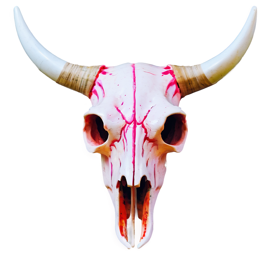 Neon Cow Skull Png 06132024 PNG