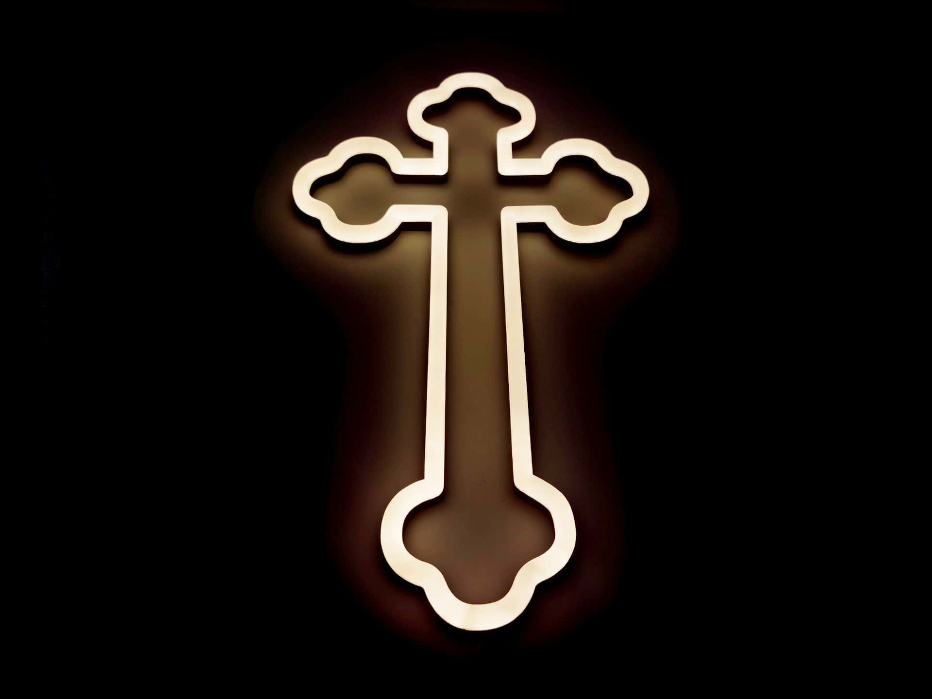 Shine Some Light - Illuminate Your Life with a Neon Cross Wallpaper