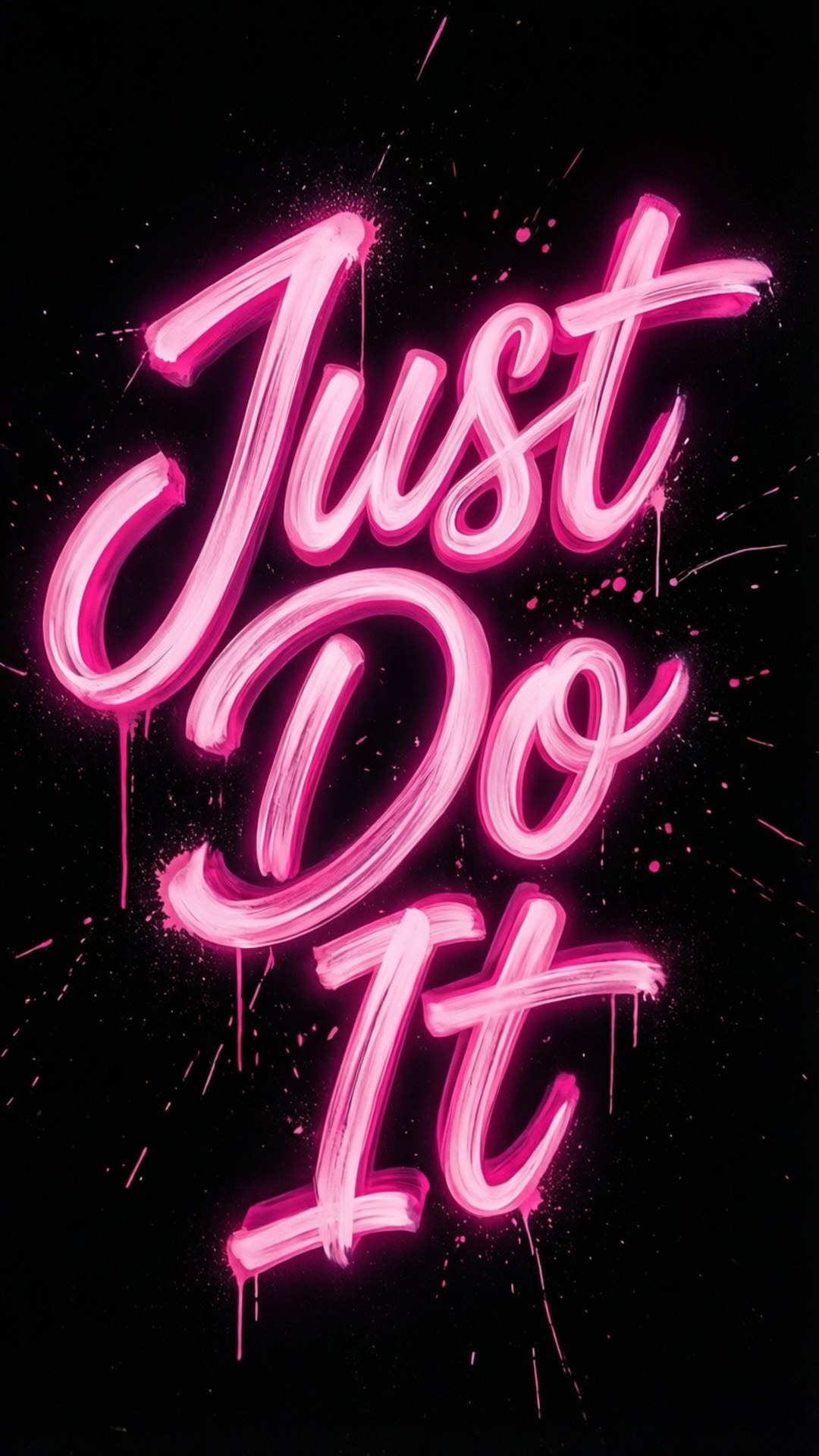 Neon Cursive Splatter Achtergronden