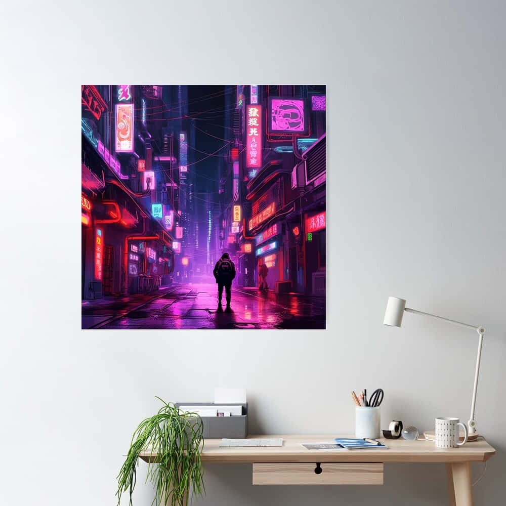 Neon Cyberpunk Alleyway.jpg Wallpaper