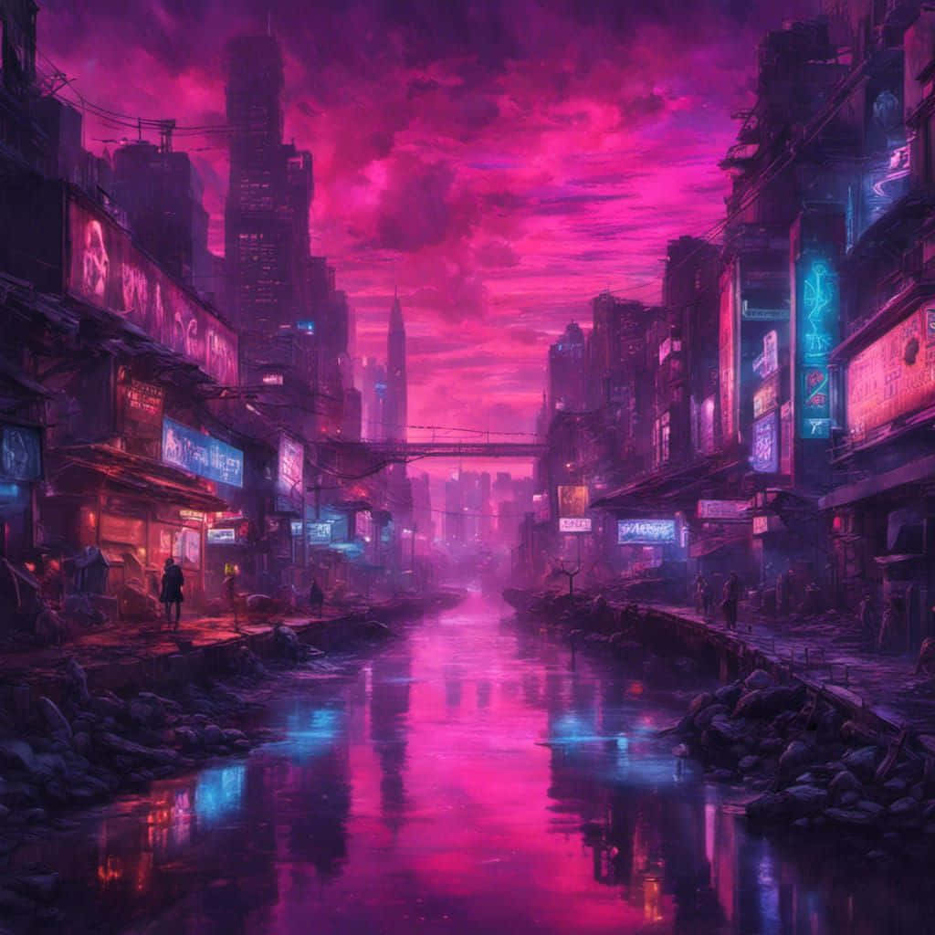 Neon Cyberpunk Cityscape.jpg Wallpaper