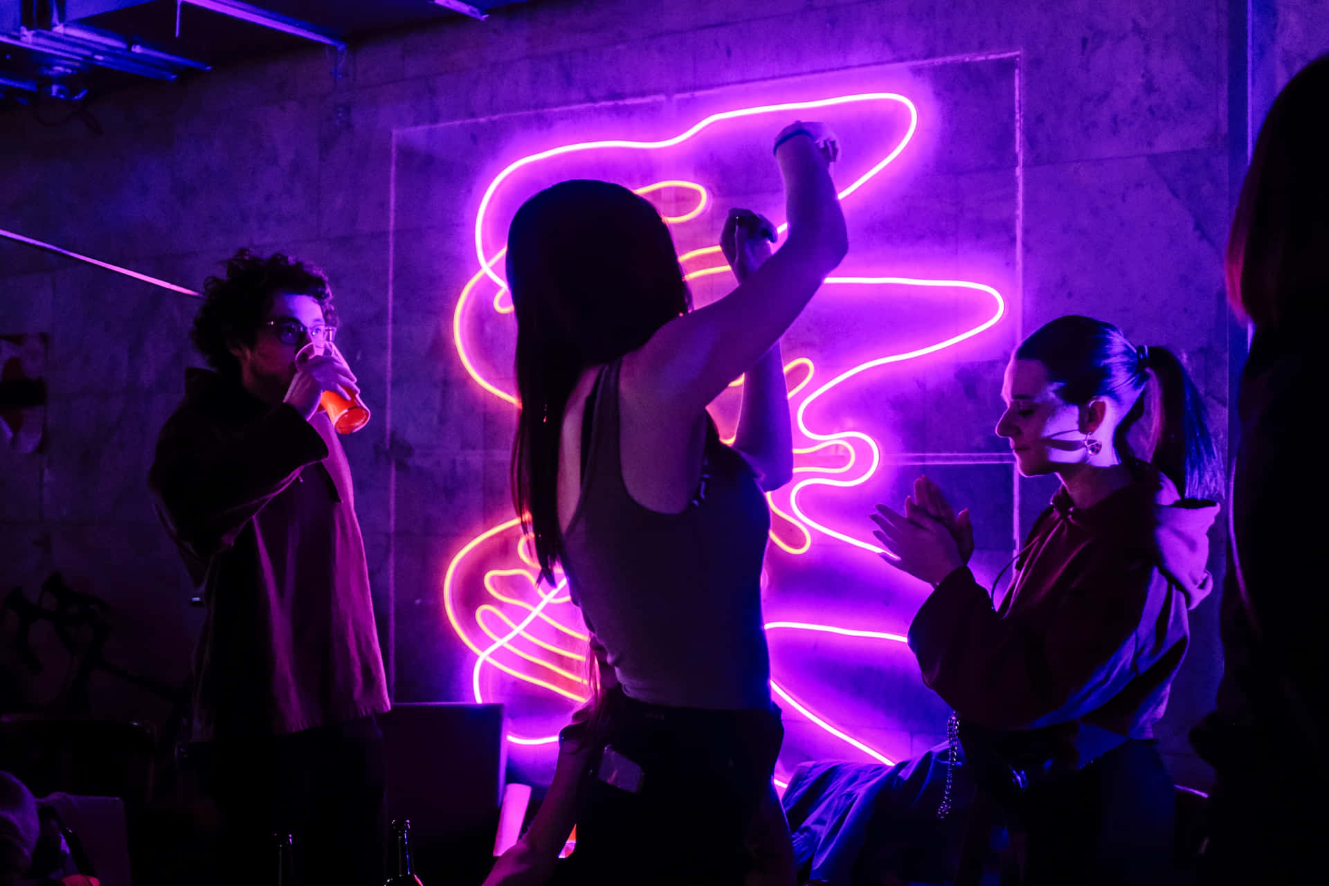 Neon Dance Party Vibes.jpg Wallpaper