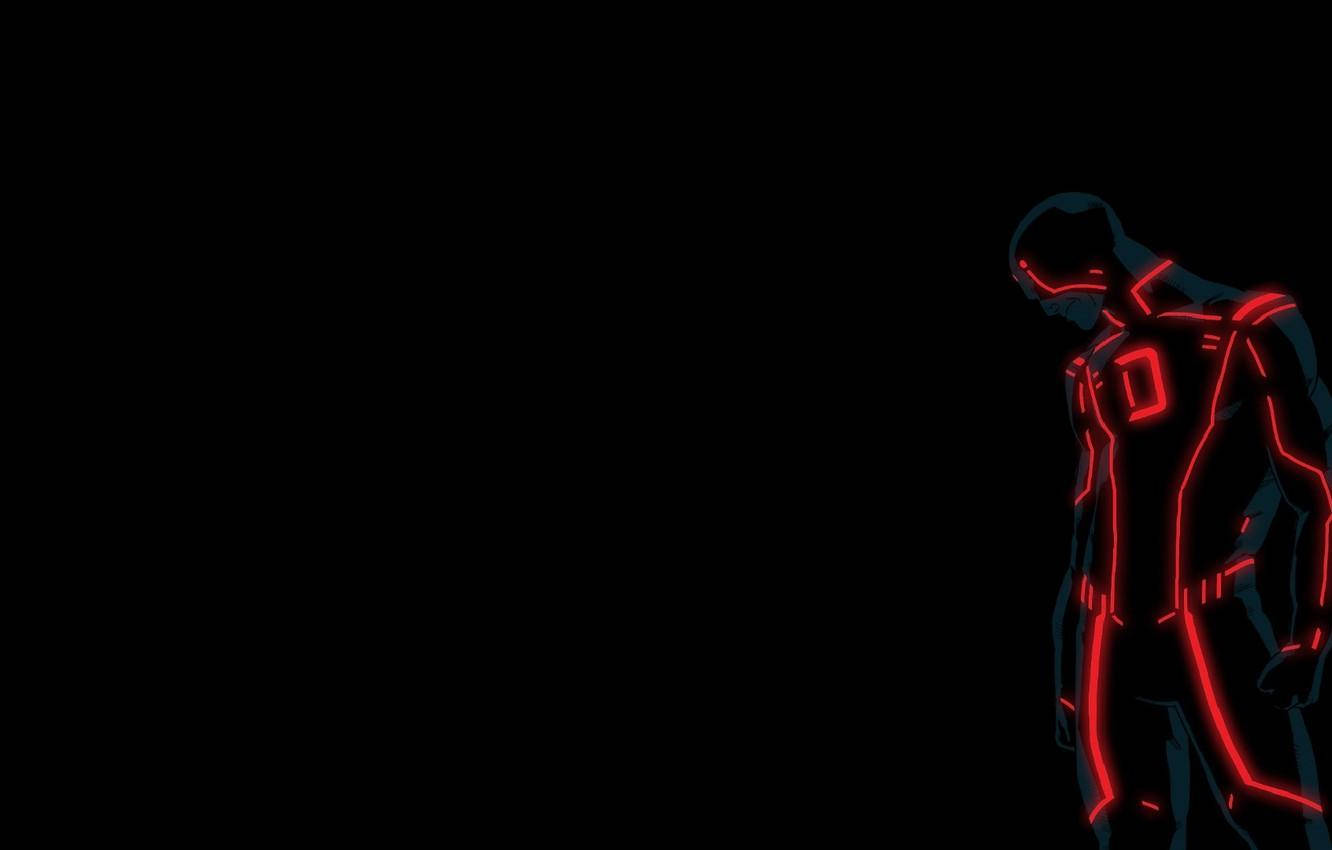Neon Daredevil Abstract Background