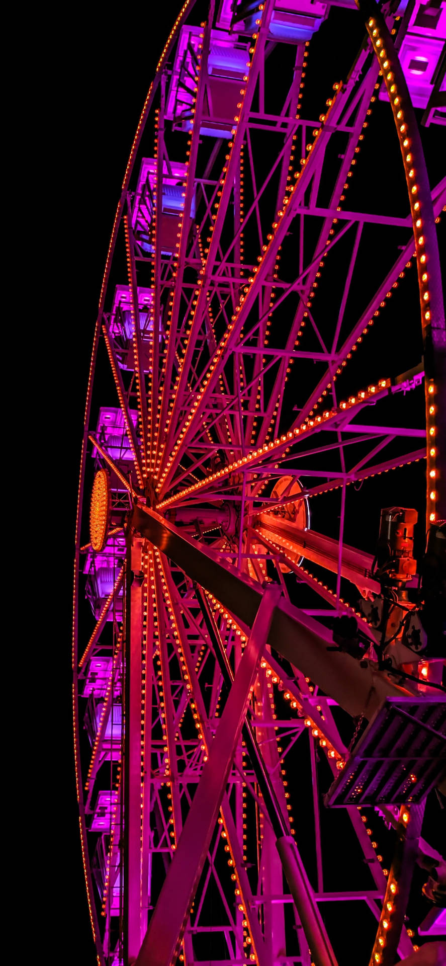 Neon Dark Purple Ferris Wheel