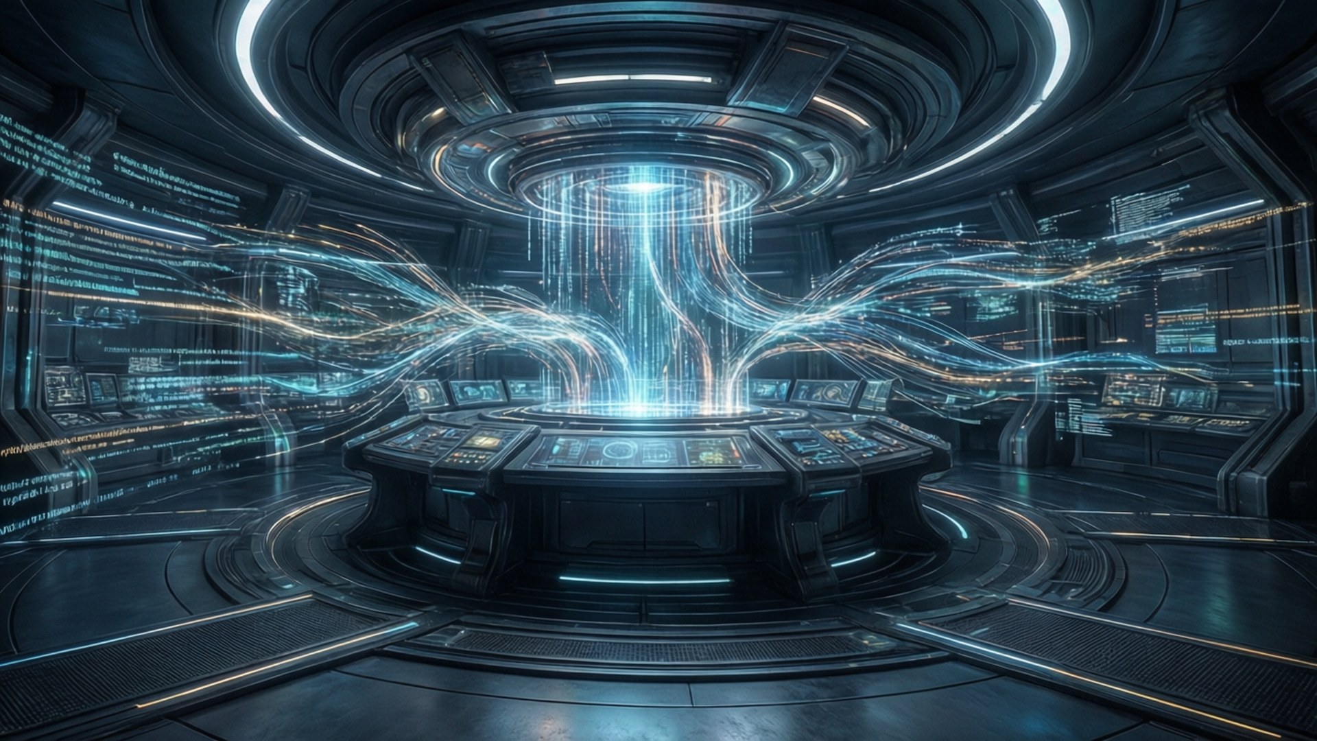 Neon Data Command Center Achtergronden