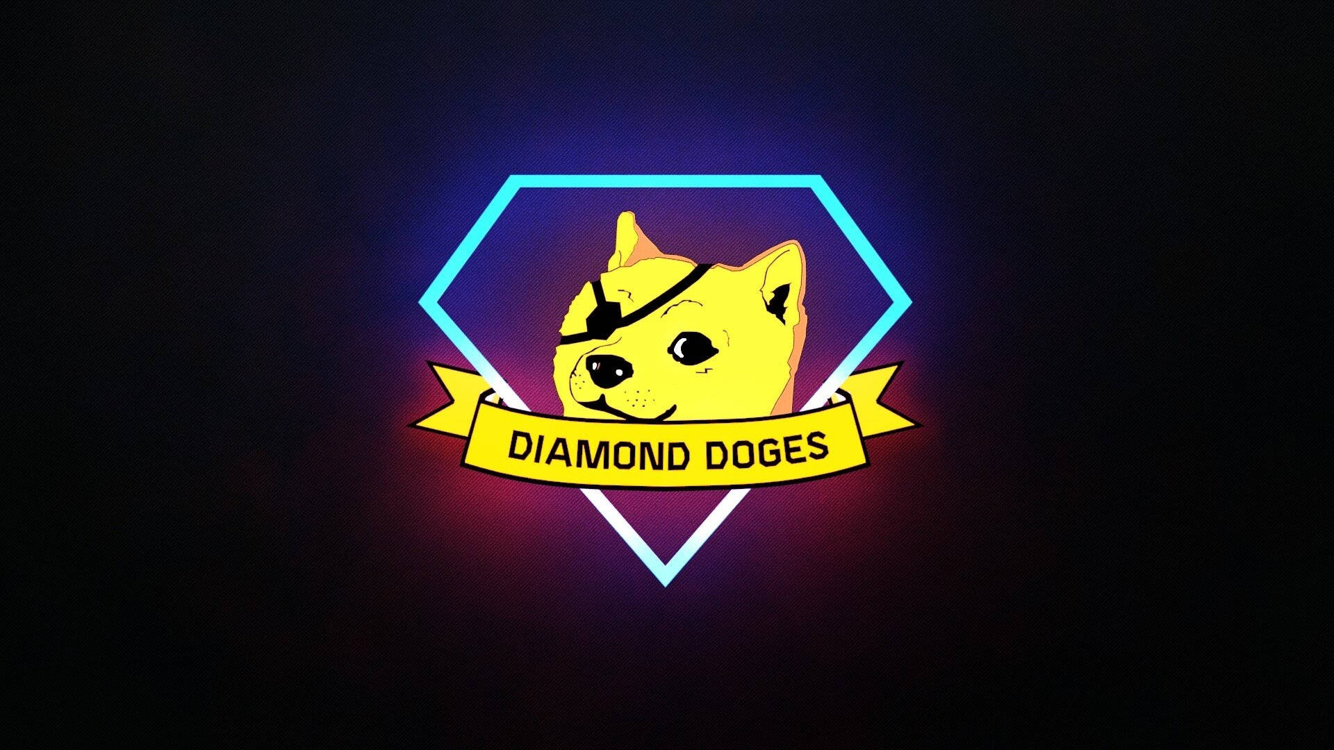 Neon Diamond Doges Meme