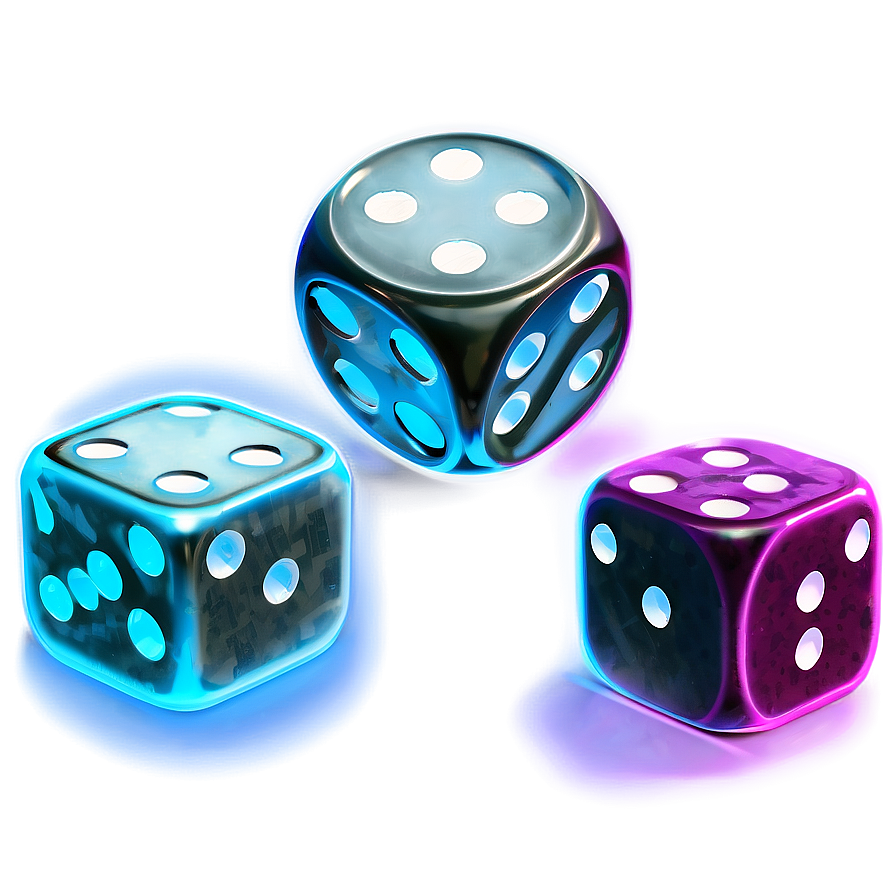 Neon Dice Png Doa64 PNG