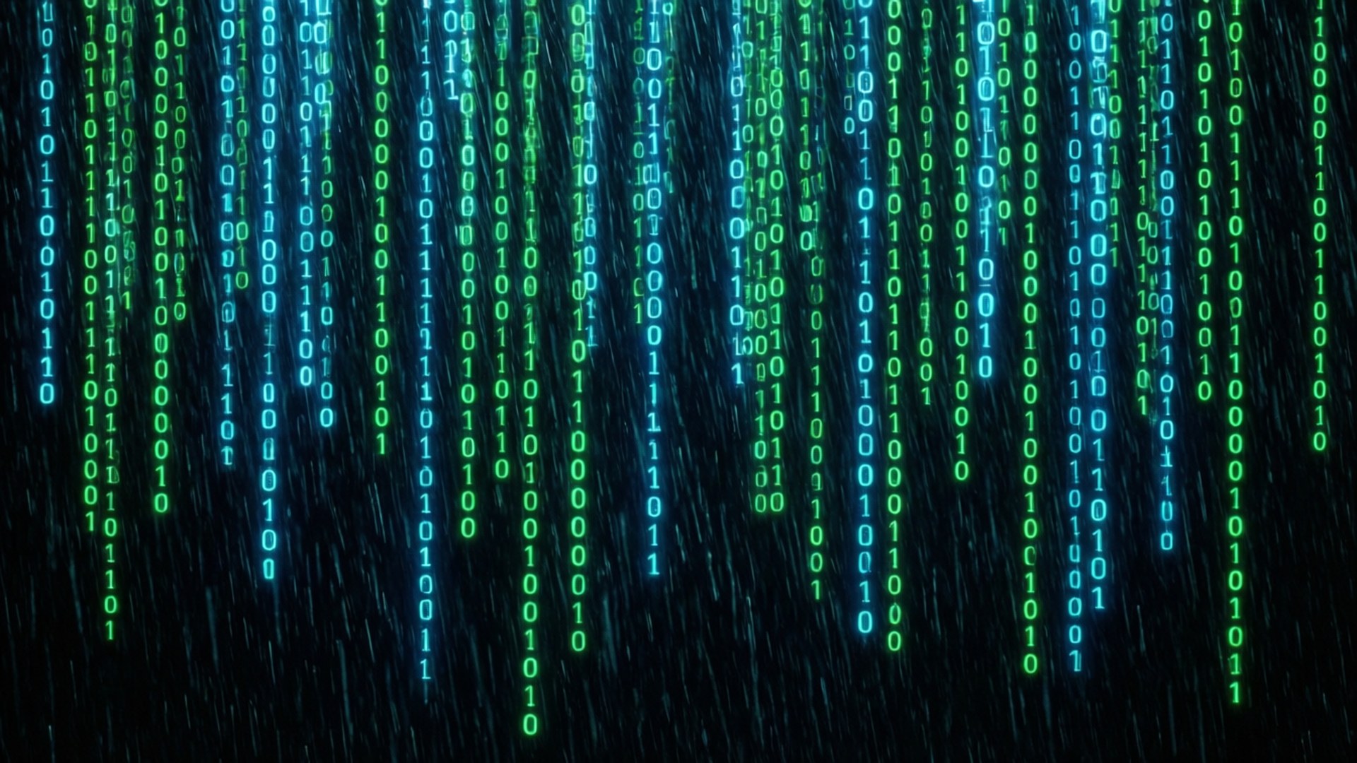 Neon Digital Rain Wallpapers