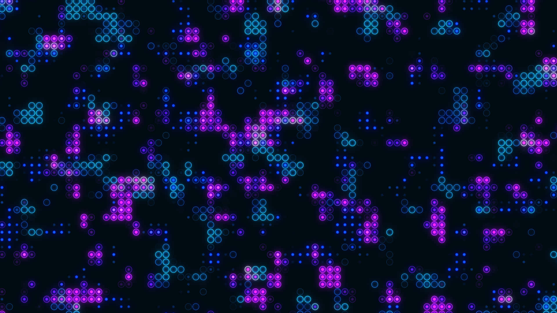 Neon Dot Clusterson Dark Background Wallpaper