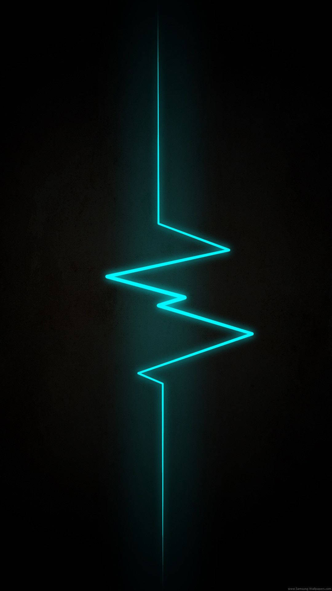 Neon Ecg Logo Lock Screen Wallpaper
