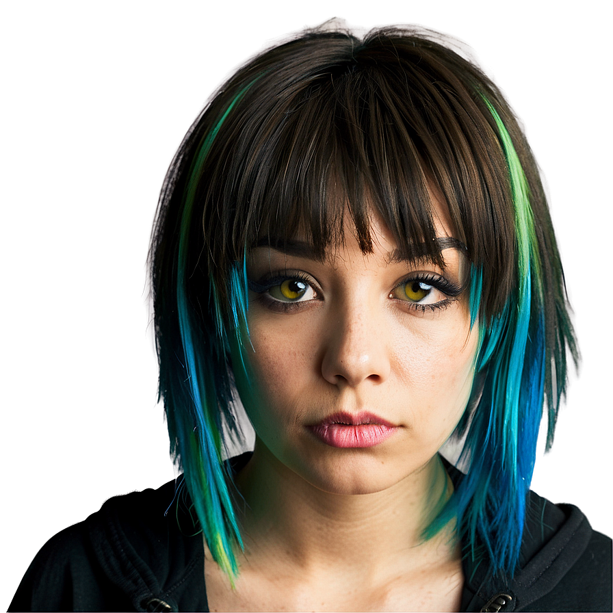 Download Neon Emo Hair Look Png 25 | Wallpapers.com