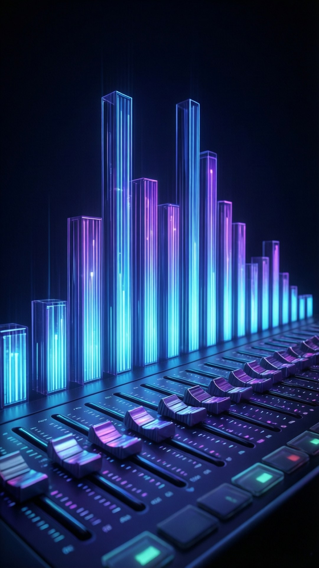 Neon Equalizer Bars Achtergronden
