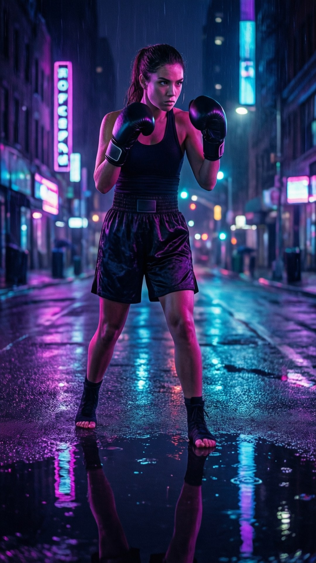 Neon Fighter Bakgrundsbilder