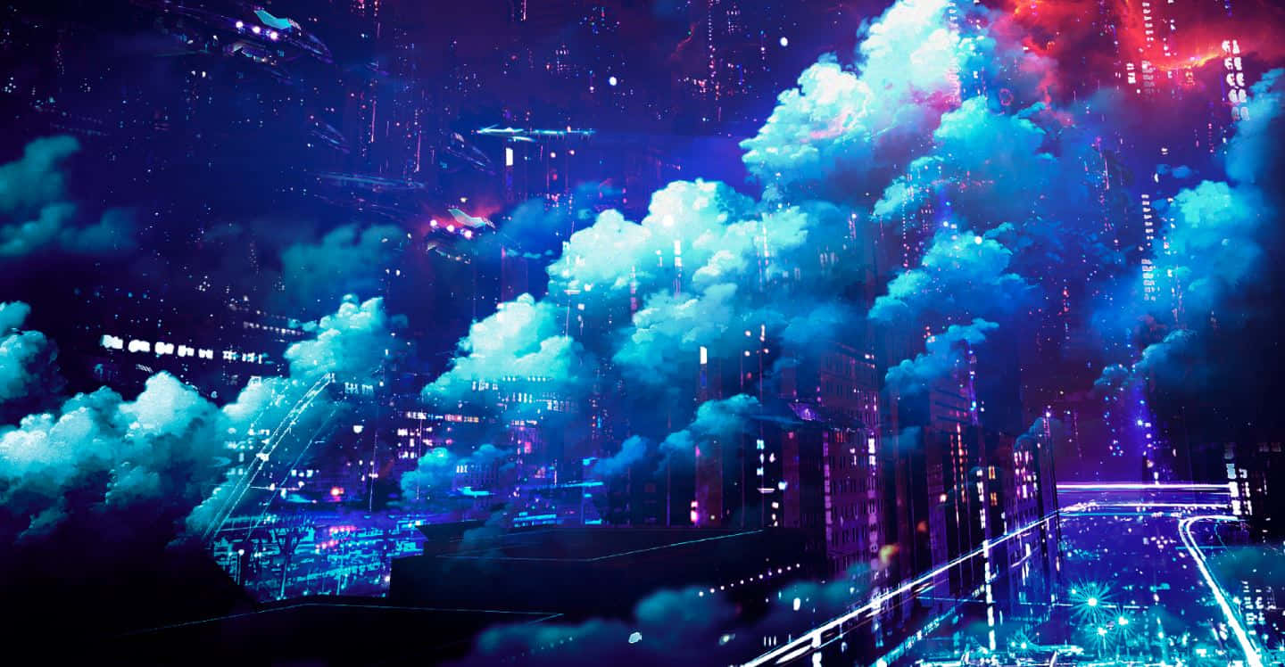 Neon Future Cityscape Wallpaper