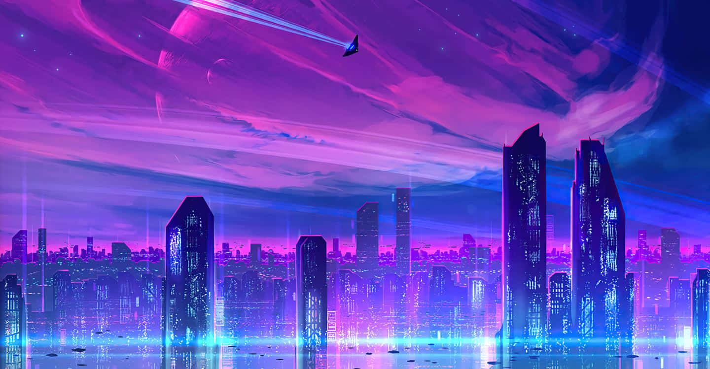 Neon Future Cityscape Wallpaper