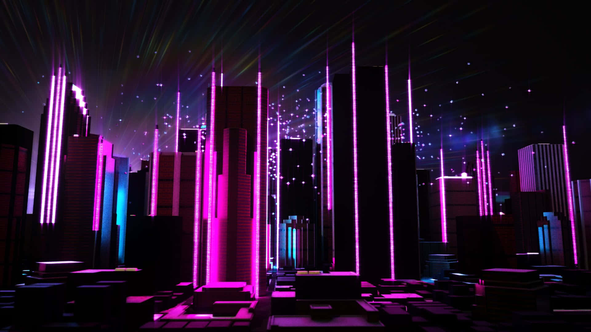 Neon Future Cityscape Wallpaper