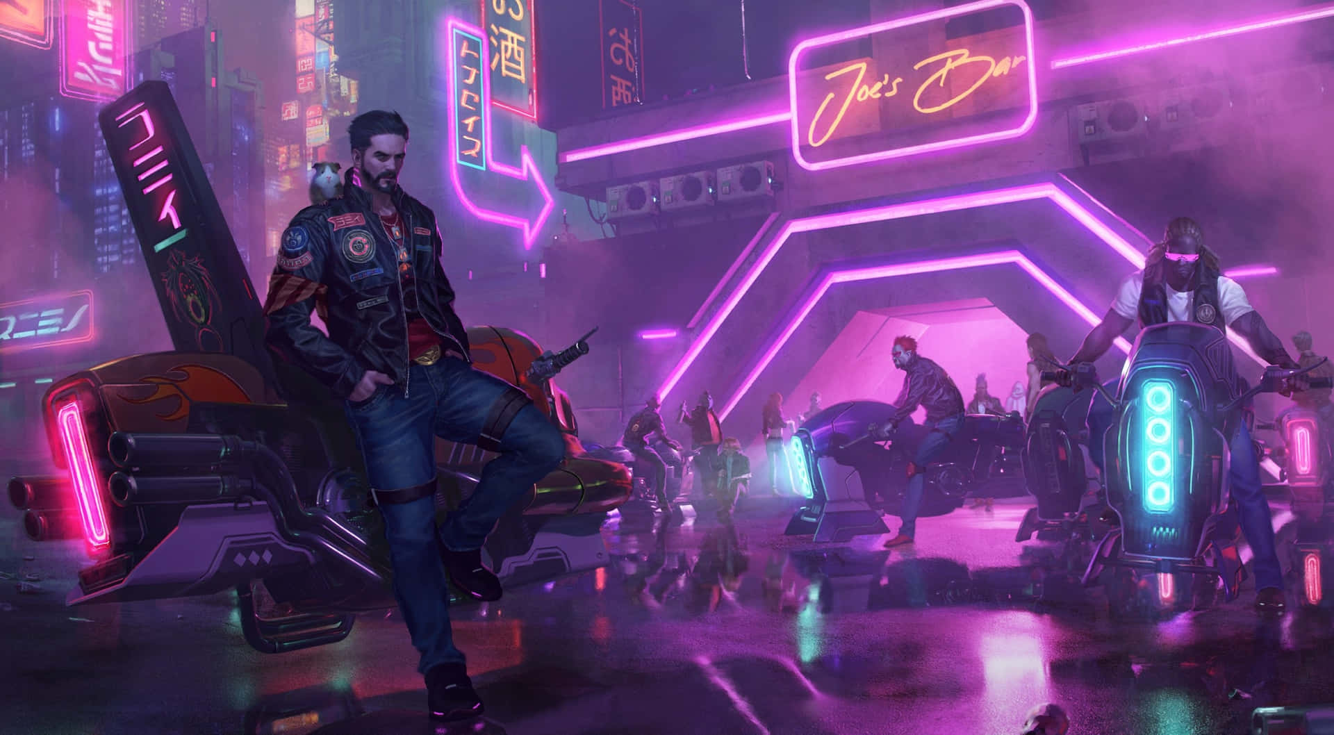 Neon Future Cyberpunk Cityscape Wallpaper