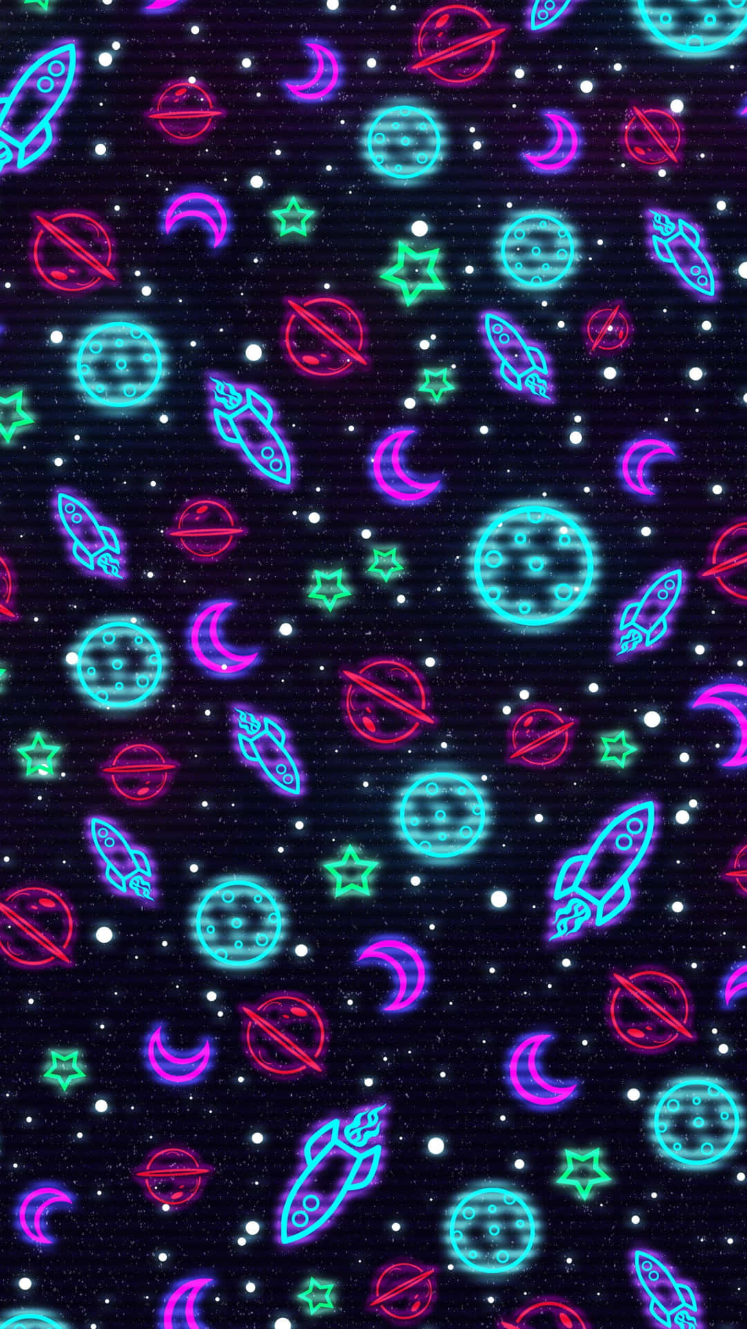 Entdeckedie Faszinierende Neon-galaxie Wallpaper