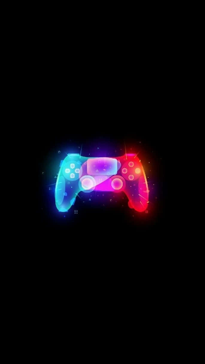 Neon Gaming Controller Aesthetic.jpg Wallpaper