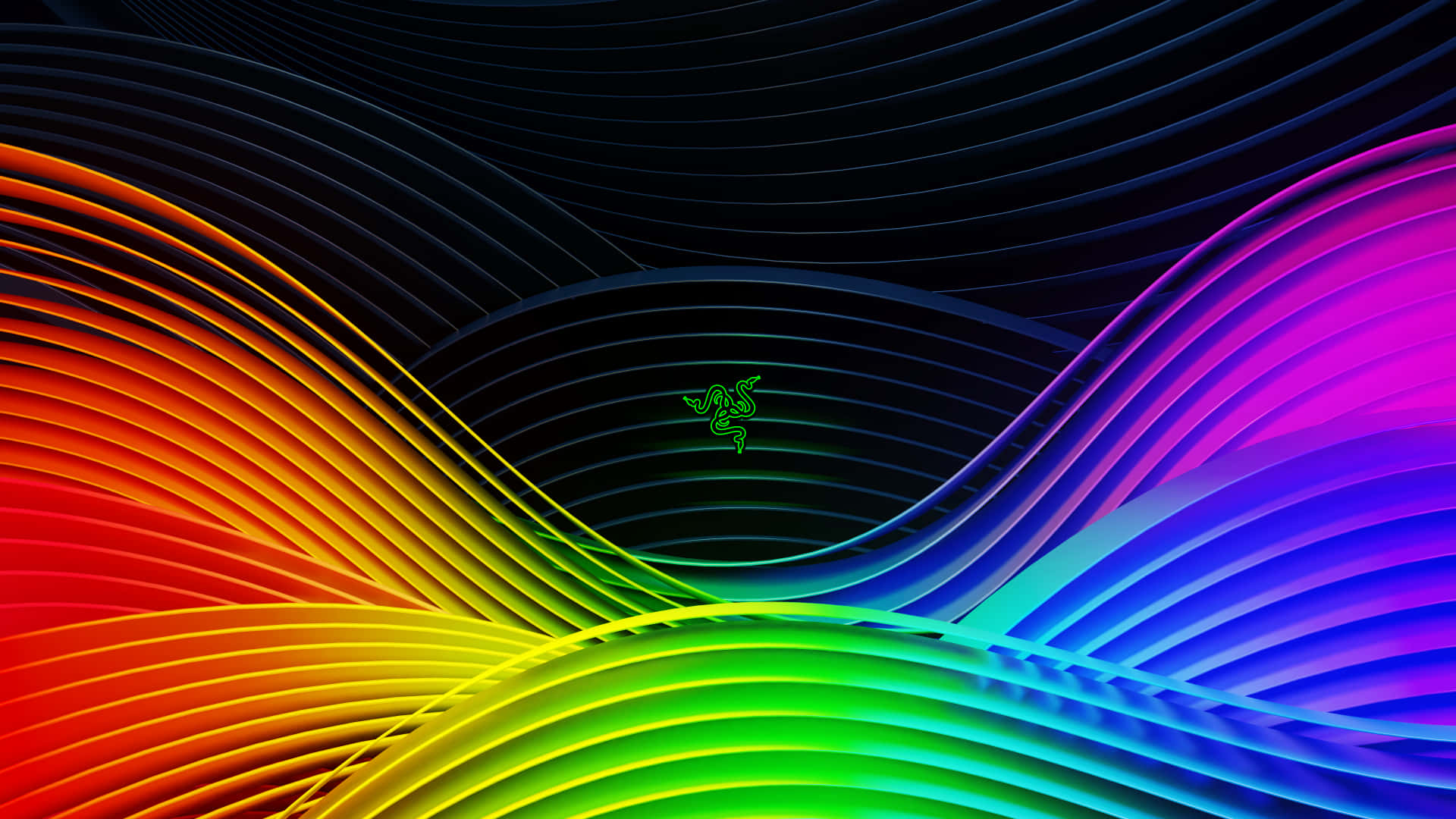A Colorful Background With A Rainbow Wave Wallpaper