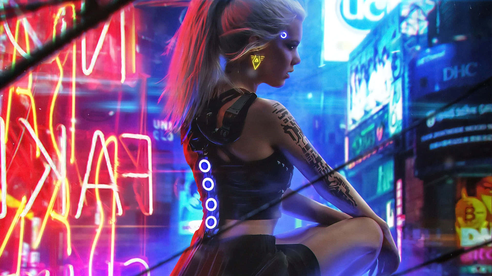 Verbessernsie Ihr Spielerlebnis Mit Neon Gaming Wallpaper