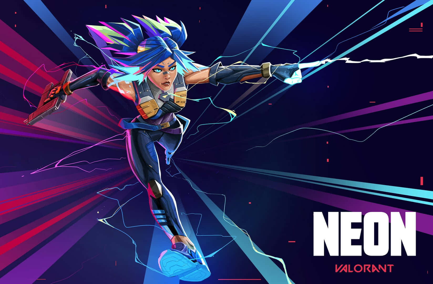 Experience the Thrill of Neon Gaming Wallpaper