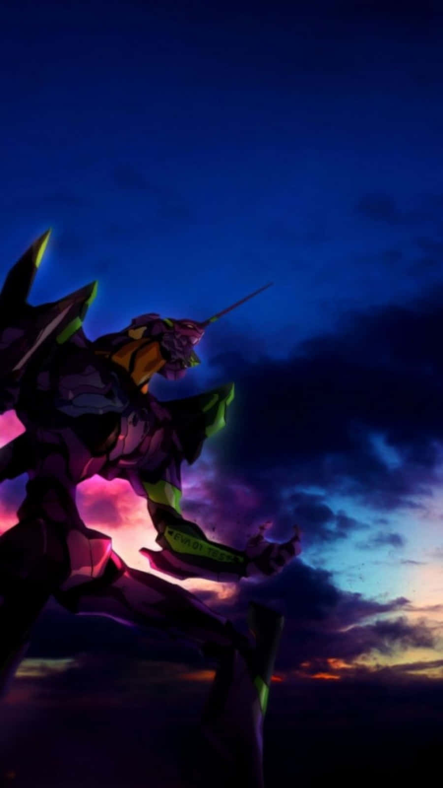 Experience Revolutionary Technology with Neon Genesis Evangelion Iphone Wallpaper