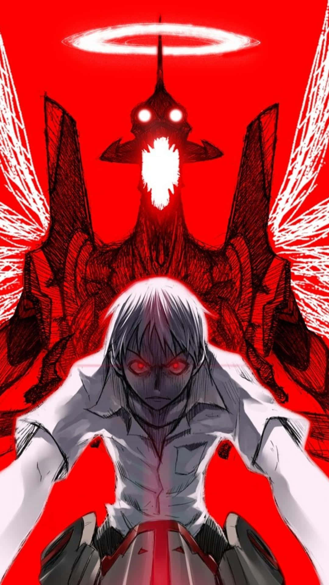 Shinji Piloting Neon Genesis Evangelion iPhone Wallpaper