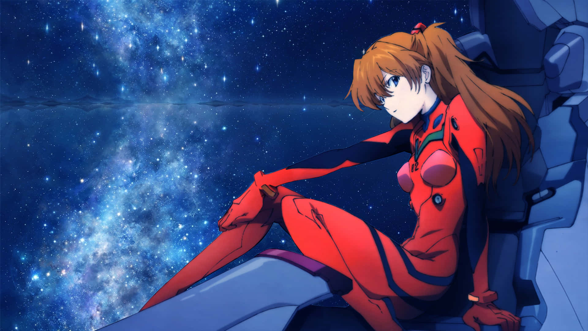 Shinji Ikari and the Evangelion Unit 01