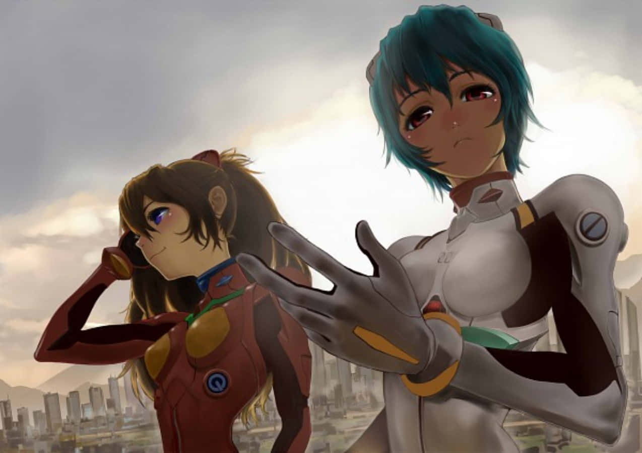 Shinji Ikari and Rei Ayanami in Neon Genesis Evangelion
