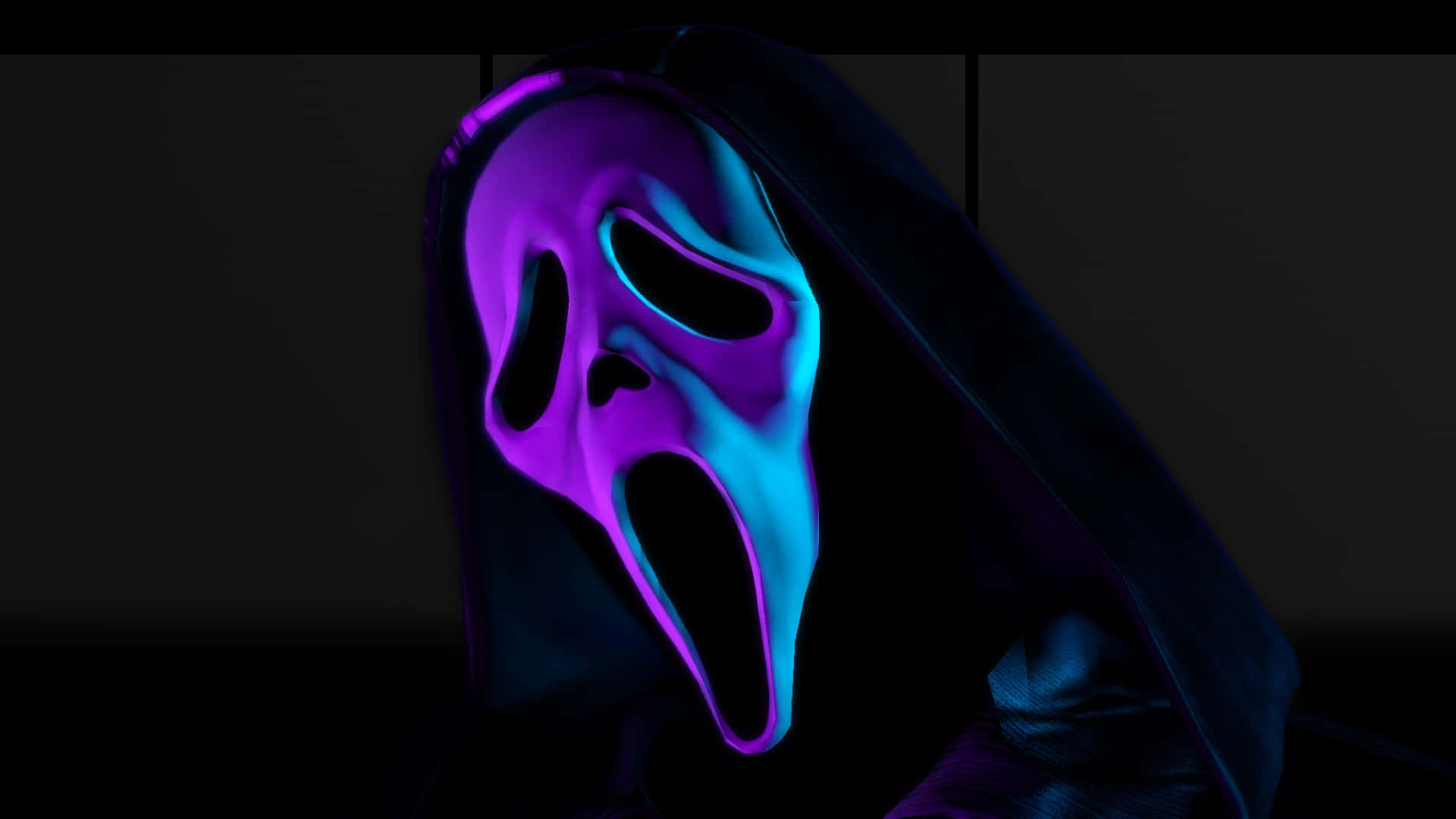 Neon Ghost Face Pfp Wallpaper
