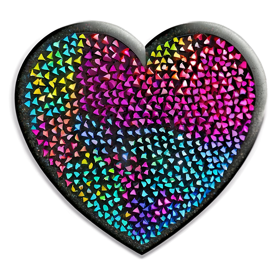 Neon Glitter Heart Png 67 PNG