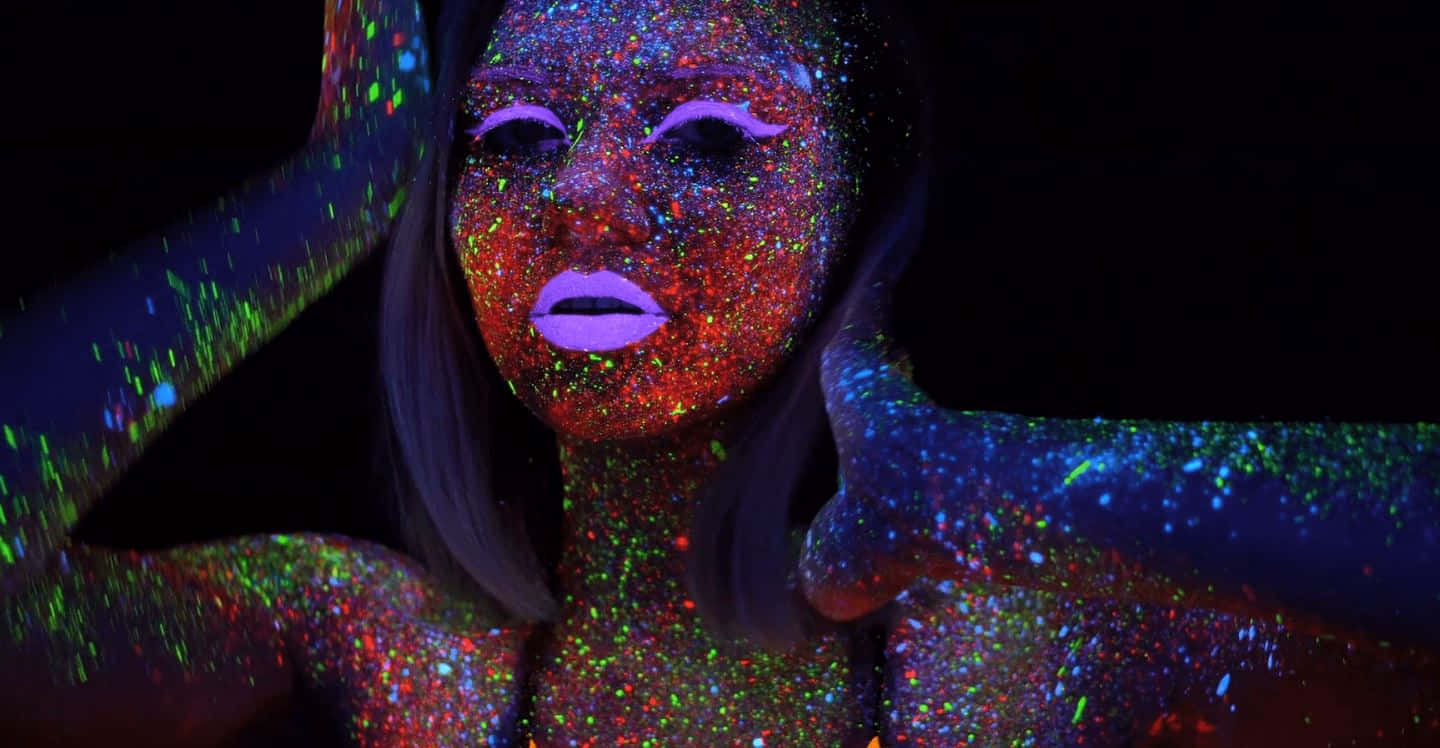 Neon_ Glitter_ U V_ Makeup Wallpaper
