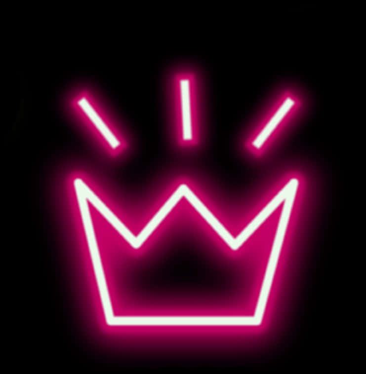 Neon Glow Crown Symbol PNG