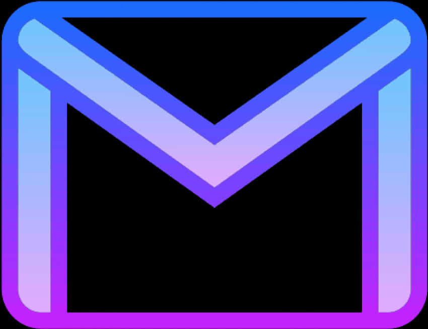 Neon Glow Gmail Logo PNG