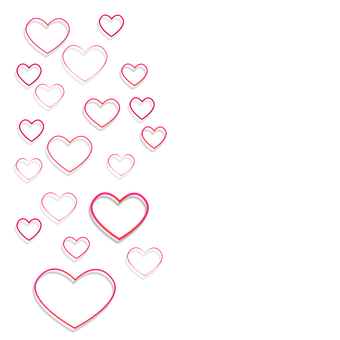 Neon Glow Hearts Background PNG