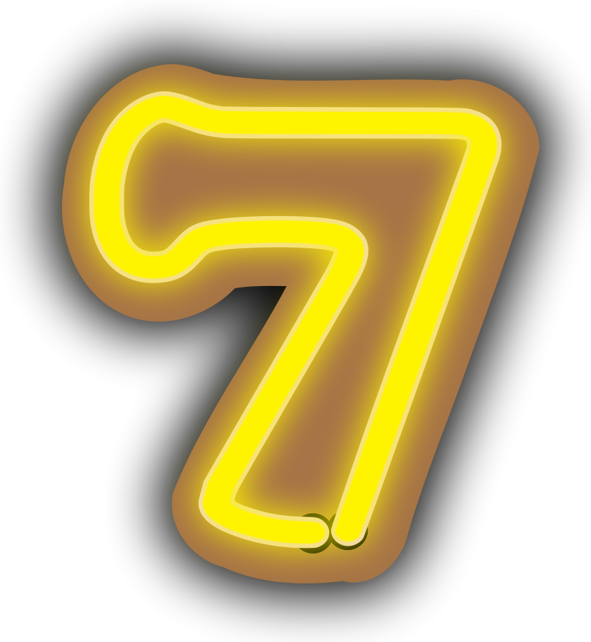 Neon Glow Number7 PNG